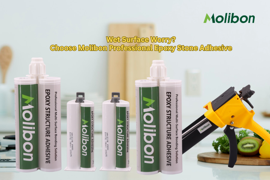 Adesivo estrutural epóxi: teste de adesão em pedra úmida